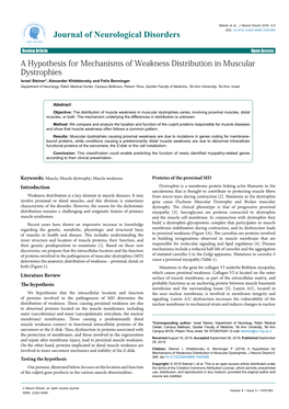 A Hypothesis for Mechanisms of Weakness Distribution in Muscular