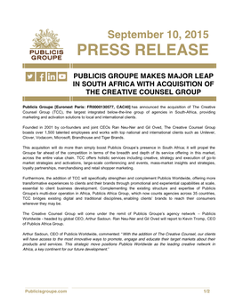 Press Release