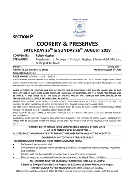 Cookery & Preserves