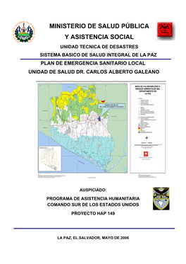 Plan De Emergencia Sanitario Local Unidad De Salud Dr. Carlos Alberto Galeano