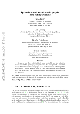 Splittable and Unsplittable Graphs and Configurations