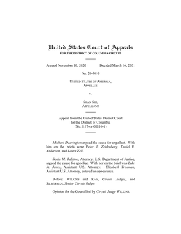 United States Court of Appeals for the DISTRICT of COLUMBIA CIRCUIT