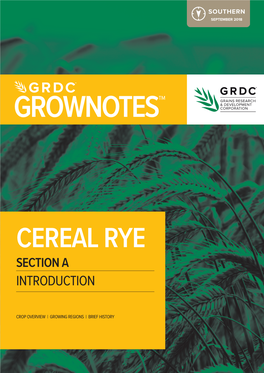 Cereal Rye Section a Introduction