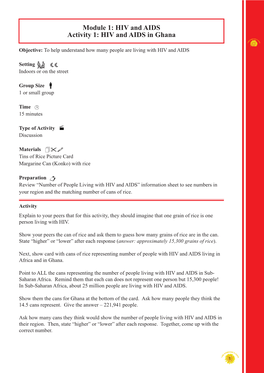 Module 1: HIV and AIDS Activity 1: HIV and AIDS in Ghana