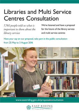 Libraries and Multi Service Centres Consultation