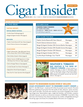 In the Next Cigar Insider