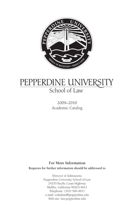 2009–2010 Academic Catalog