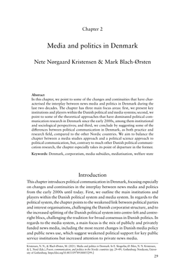 Media and Politics in Denmark