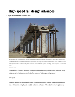 High-Speed Rail Design Advances