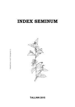 Index Seminum 2015 Hortus Botanicus Tallinnensis