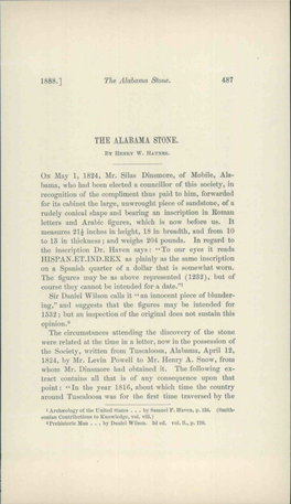 THE ALABAMA STONE. by HENRY W