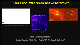 Active Asteroids – Sublimation (Main-Belt Comets)