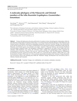 A Molecular Phylogeny of the Palaearctic and O.Pdf