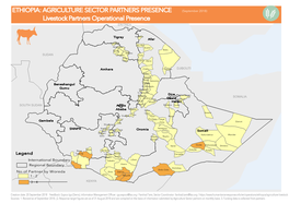 ETHIOPIA: AGRICULTURE SECTOR PARTNERS PRESENCE (September 2018) Livestock Partners Operational Presence ERITREA