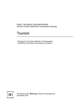 Tourism Draft Technical Backgrounder