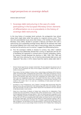 Legal Perspectives on Sovereign Default