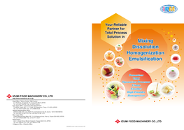 Mixing Dissolution Homogenization Emulsification Mixing Dissolution