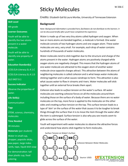 Sticky Molecules W 336-C