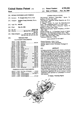 United States Patent (19) 11 Patent Number: 4,705,284 Stout 45) Date of Patent: Nov