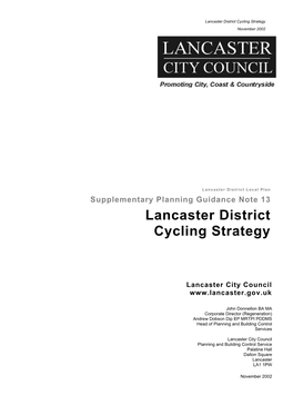 Lancaster City Council's 2002 Cycling Strategy