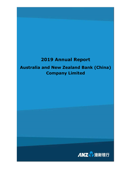 2019 Annual Report Australia and New Zealand Bank (China) Company Limited