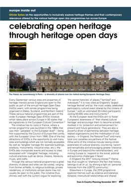 Celebrating Open Heritage Through Heritage Open Days