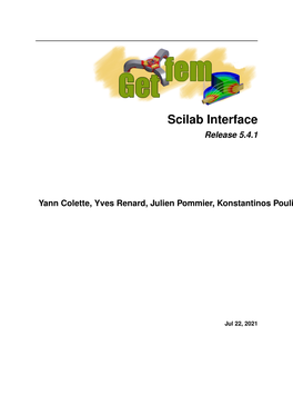 Scilab Interface Release 5.4.1