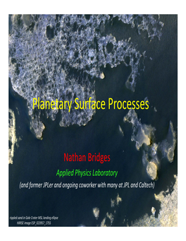 Planetary Surface Processes