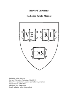 Radiation Safety Manual