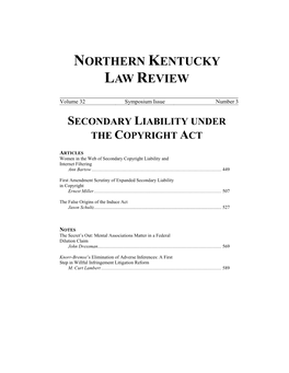 Northern Kentucky Law Review