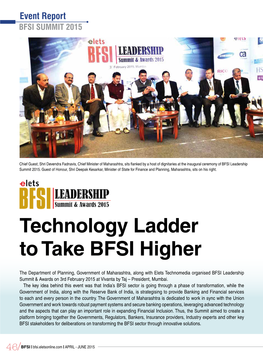 Technology Ladder to Take BFSI Higher