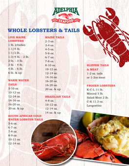 Whole Lobsters & Tails