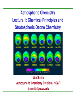 Atmospheric Chemistry Lecture 1