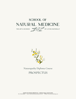 Naturopathy Diploma Course PROSPECTUS