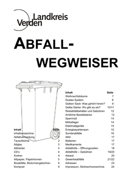 Abfall- Wegweiser