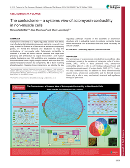 The Contractome – a Systems View of Actomyosin Contractility in Non-Muscle Cells Ronen Zaidel-Bar1,*, Guo Zhenhuan1 and Chen Luxenburg2,*