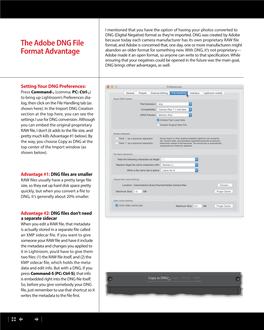 The Adobe DNG File Format Advantage