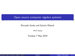 Open Source Computer Algebra Systems