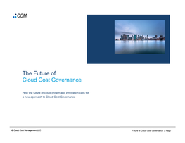 The Future of Cloud Cost Governance