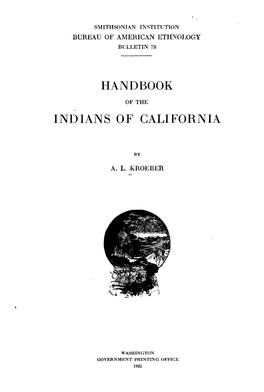 Handbook Indians of California