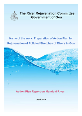 The River Rejuvenation Committee Government of Goa