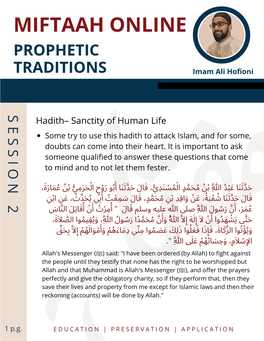 Miftaah Online Notes: Hadith | Session 2
