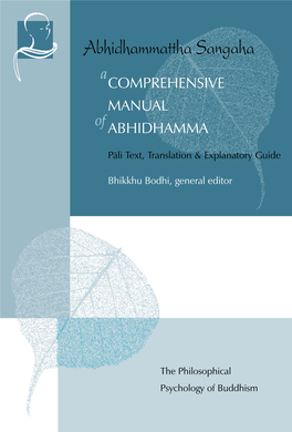 A Comprehensive Manual of Abhidhamma