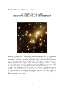 Clusters of Galaxies: Spherical Collapse and Virialization