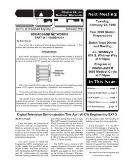 February 1999 Newsletter