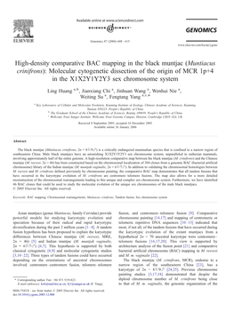 High-Density Comparative BAC Mapping in the Black Muntjac