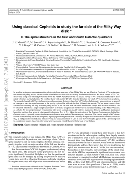 Using Classical Cepheids to Study the Far Side of the Milky Way Disk. II. the Spiral Structure in the First and Fourth Galactic Quadrants