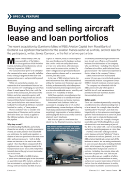 Buying and Selling Aircraft Lease and Loan Portfolios