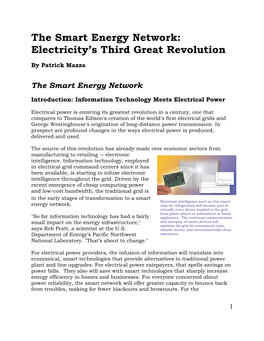 The Smart Energy Network: Electricity's Third Great Revolution