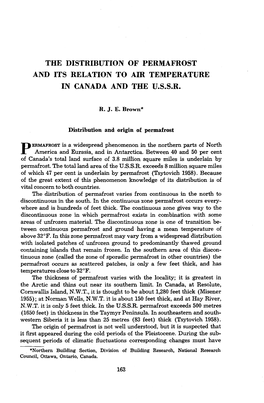 The Distribution of Permafrost and Its